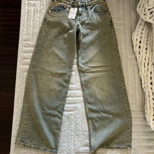 Motel Rocks low-rise parallel jeans Sandy Blue acid W26 L32